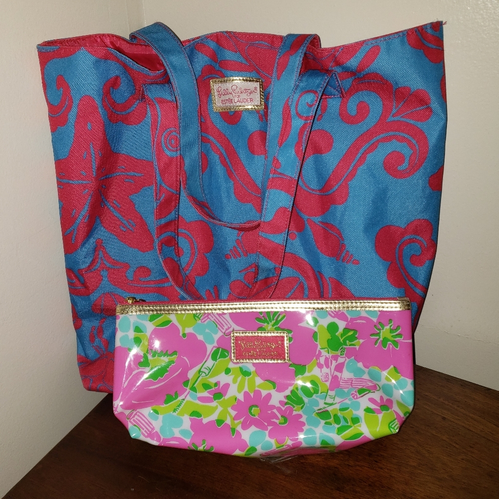 Lilly Pulitzer for Estee Lauder Makeup /Tote Bags